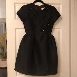 Kate Spade Black Embellished Cupcake Dress Size 00